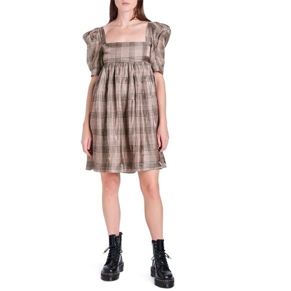 En Saison Dresses & Skirts - Babydoll Plaid Dress